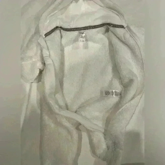 Carter’s Sherpa Bear Suit Infant Size 3 Months White - Picture 7 of 8